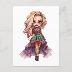 Eine Niedliche Girl Halloween Design Collection 11 Postkarte