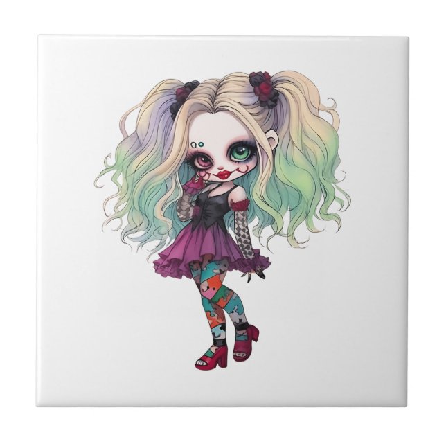 Eine Niedliche Girl Halloween Design Collection 13 Fliese (Vorderseite)