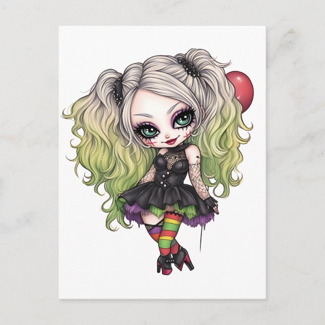 Eine Niedliche Girl Halloween Design Collection 15 Postkarte (Vorderseite)