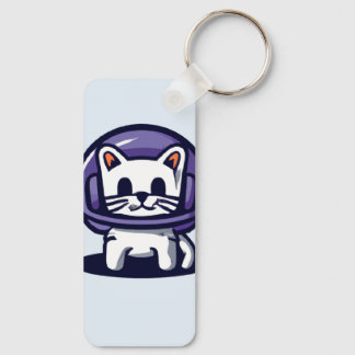Eine Niedliche Katze des Astronauten Schlüsselanhänger
