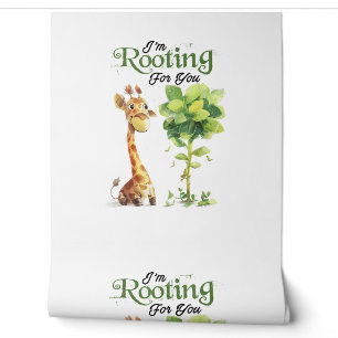 Eine Niedliche kleine Giraffe mit dem Baum, rutsch Tapete