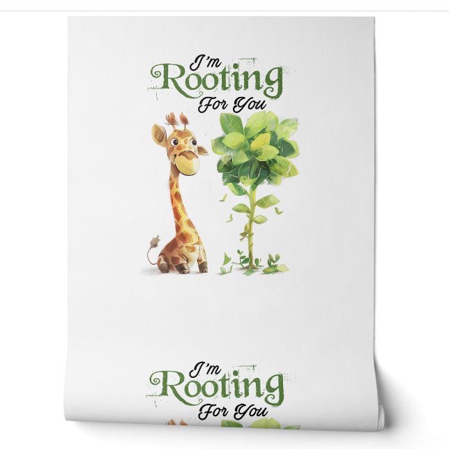Eine Niedliche kleine Giraffe mit dem Baum, rutsch Tapete (Abrollen)