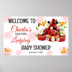 Eine Niedliche kleine Ladybug ist auf dem Weg zur  Poster
