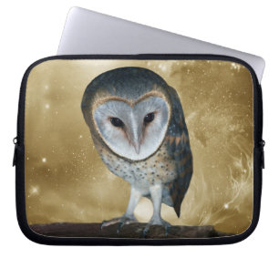 Eine niedliche kleine Schleiereule-Fantasie Laptopschutzhülle