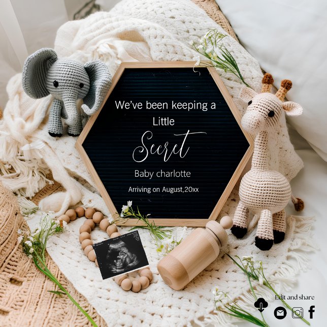 Eine niedliche neutrale Schwangerschaftsankündigun Einladung (Von Creator hochgeladen)