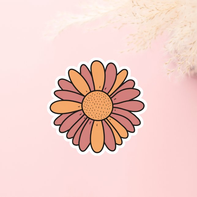 eine niedliche pastellfarbene Blume Aufkleber (Von Creator hochgeladen)