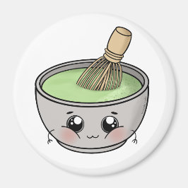 Eine niedliche Schüssel Matcha Tee - Kawaii Magnet