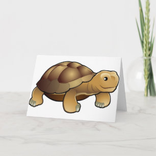Eine niedliche und freundliche Schildkröte Karte