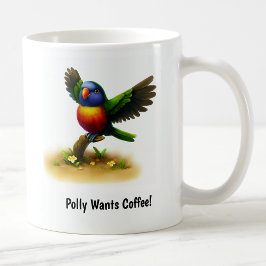 Eine Niedliche, , Verzierte Lorikeet-Kaffee-Tasse Kaffeetasse