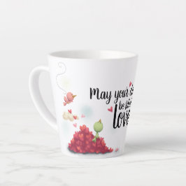 Eine niedliche Vogel- und Herzgeburtsmeldung Tasse