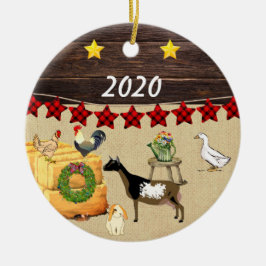 Eine nigerianische Zwergziege Keramik Ornament