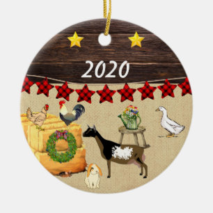 Eine nigerianische Zwergziege Keramik Ornament