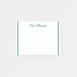 eine Note aus dem Namen des Lehrers einfache minim Post-it Klebezettel