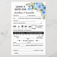 Eine Note für die zweisprachige Hochzeitkarte für