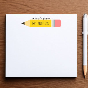 Eine Notiz vom Lehrer Bleistift Thema