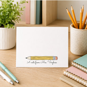 Eine Notiz von Lehrer Bleistift Süße Klassenzimme