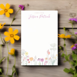 Eine Notiz von Personalized Wildflowers Klebezette