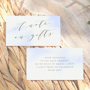 Eine Notiz zu Geschenken Elegantes Minimalistische Begleitkarte