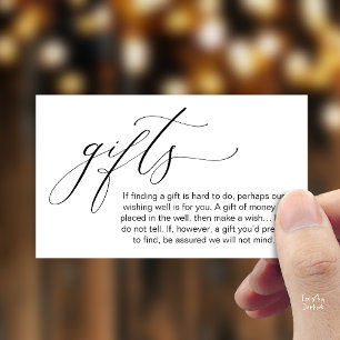 Eine Notiz zu Geschenken, Hochzeitswunsch Wishing Begleitkarte