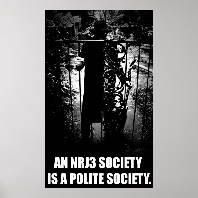 EINE NRJ3-GESELLSCHAFT IST EIN POLITIKGESELLSCHAFT POSTER (Vorne)