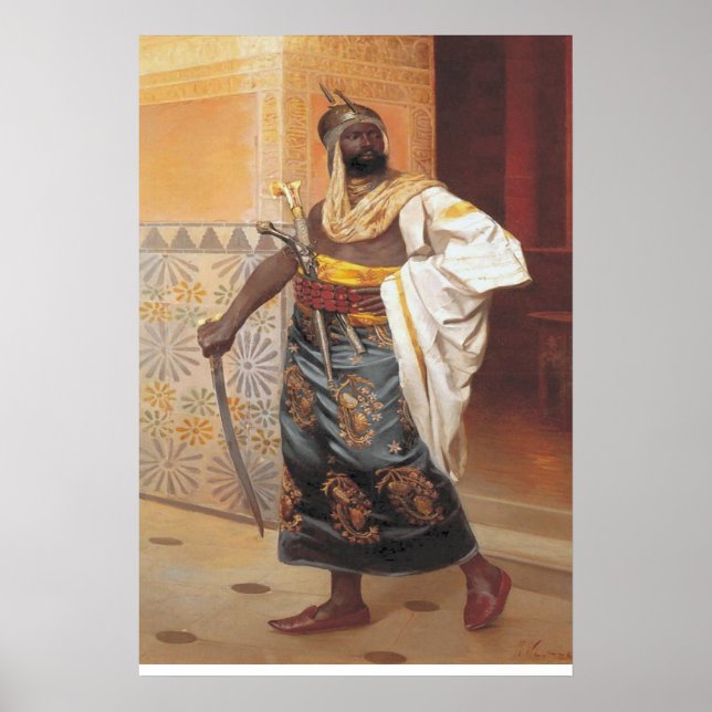 Eine nubische Garde im Jahr 1869, Canvas Print Poster (Vorne)