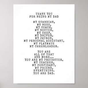 Eine Ode an den Vater   Dieses Gedicht personalisi Poster