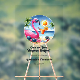 Eine oder zwei Grad Hotter Beach Graduation Party Acrylschild