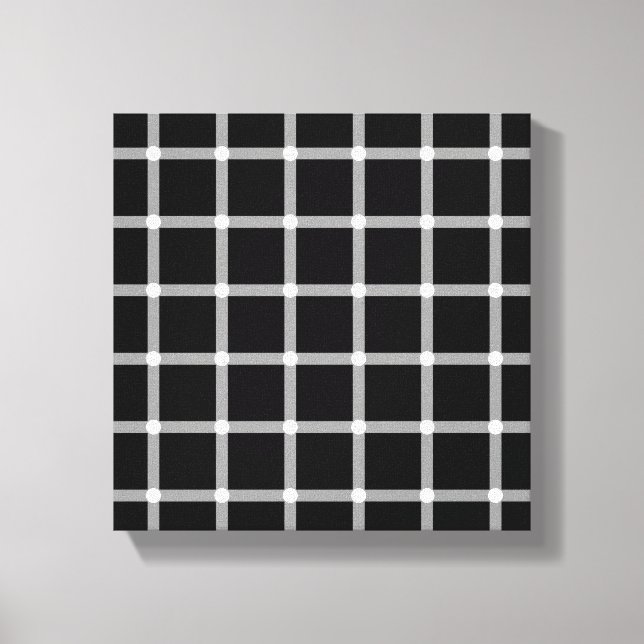 Eine optische Illusion eines funkelnden Rasters Leinwanddruck (Vorderseite)
