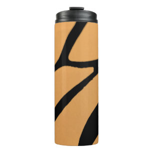 eine orangefarbene Oberfläche mit unregelmäßigen s Thermosbecher