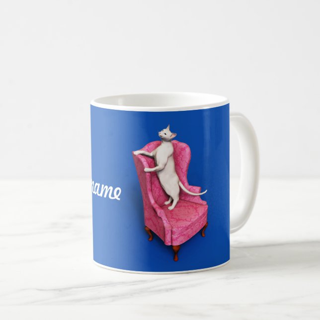 Eine orientalische Katze auf einer Tasse mit Sesse (VorderseiteRechts)