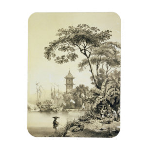 Eine Pagode auf dem Macao-Bezirk Kanal, überziehe Magnet