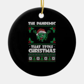 Eine Pandemie, die Weihnachten 2020 für immer gest Keramik Ornament