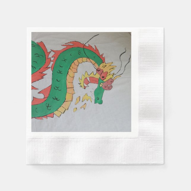 Eine Papierserviette für Drachen (Vorderseite)