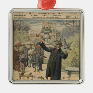 Eine Pariser Art, der Vogelcharmeur von Silbernes Ornament