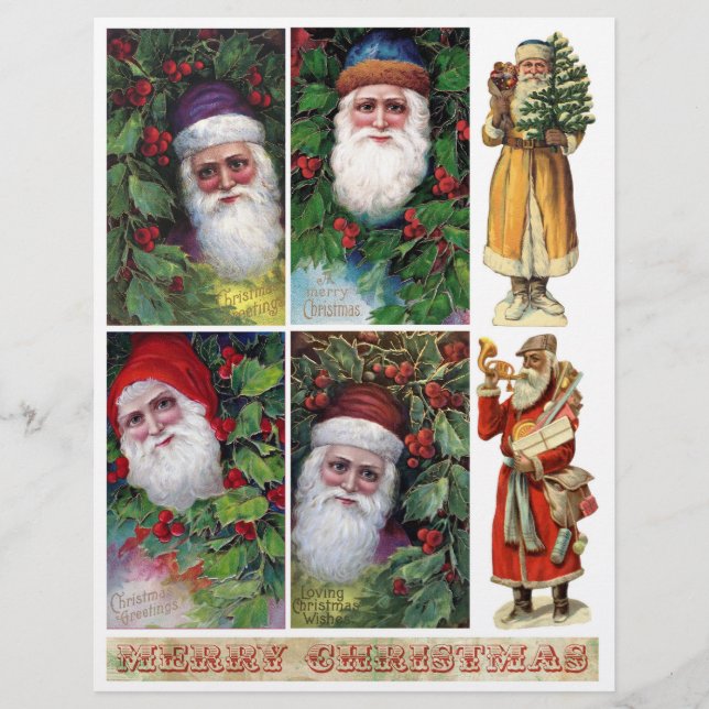 Eine passende Sammlung von Weihnachtsmann-Porträts (Vorderseite)