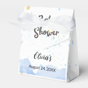 Eine Pause der Freude: Watercolor Baby Shower Geschenkschachtel