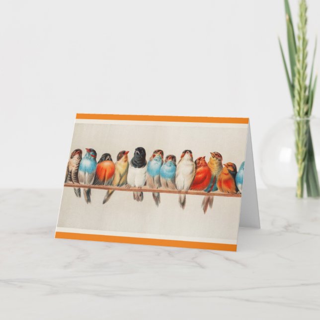 Eine Perch-Vogelkarte Karte (Vorderseite)