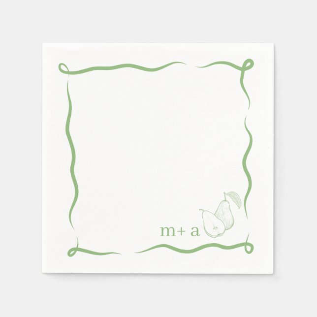 Eine perfekte Birne - Napkin Serviette (Vorderseite)