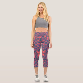 Eine Person, die hochgeschnittene, geometrisch gem Capri Leggings