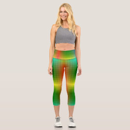 Eine Person, die lebendige, Farbverlauf-Leggings t Capri Leggings