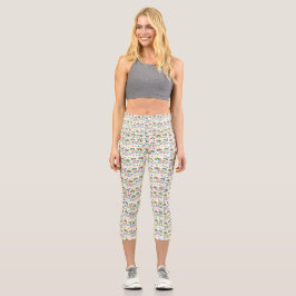 Eine Person, die weiße Capri-Leggings trägt  Capri Leggings