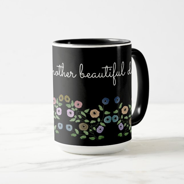 Eine Personalisierte Tasse mit Schwarz (VorderseiteRechts)