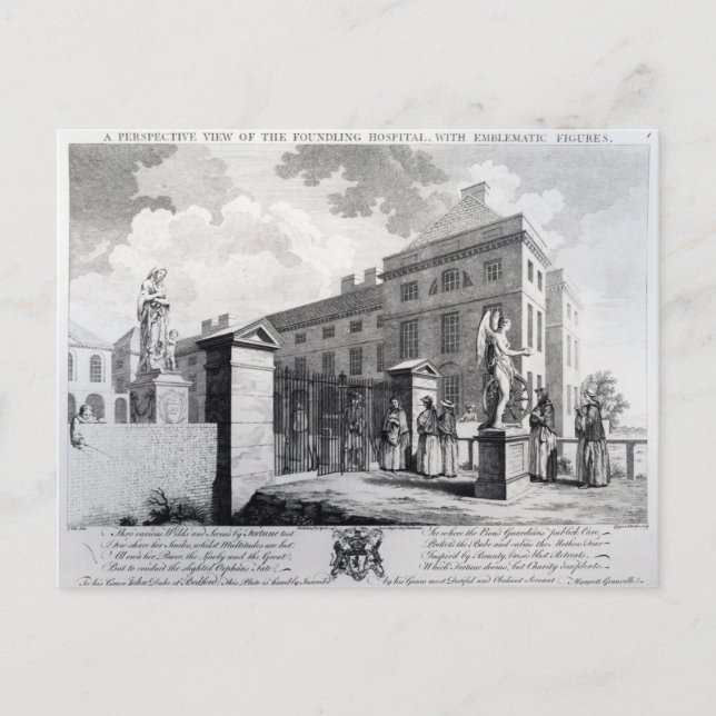 Eine Perspektive des Gießerei-Krankenhauses Postkarte (Vorderseite)