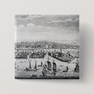 Eine Perspektiven-Ansicht der Stadt von Venedig Button