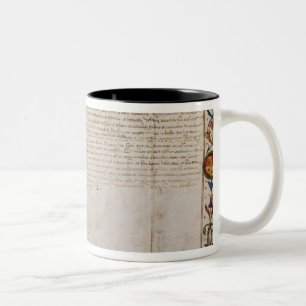Eine Petition von der deutschen Bankwesenfamilie Zweifarbige Tasse