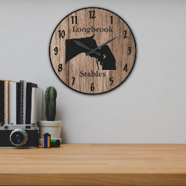 Eine Pferde Liebe 4 Anpassbare Barnwood Styling Große Wanduhr