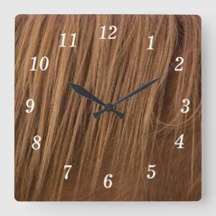 Eine Pferdemane-Uhr Quadratische Wanduhr