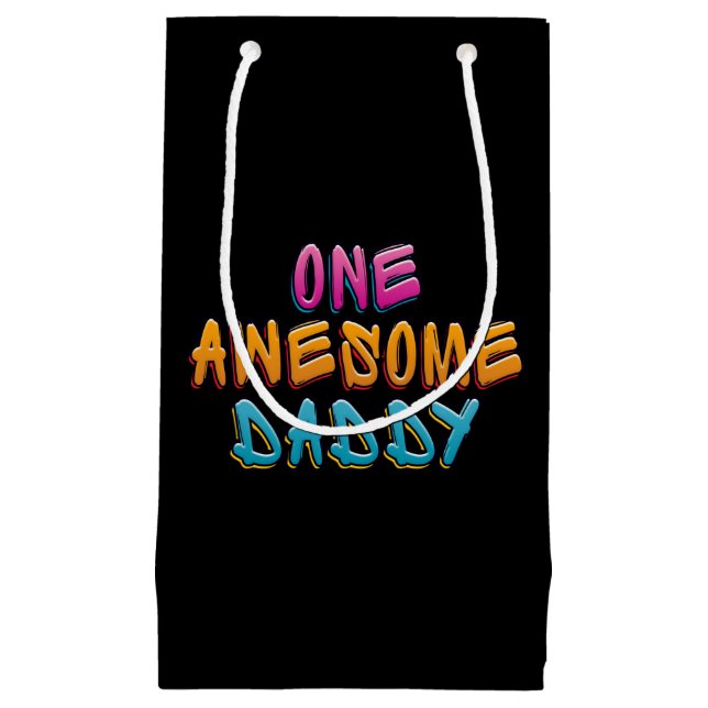 Eine Phantastische Daddy Graffiti-Typografie | Ges Kleine Geschenktüte (Vorderseite)