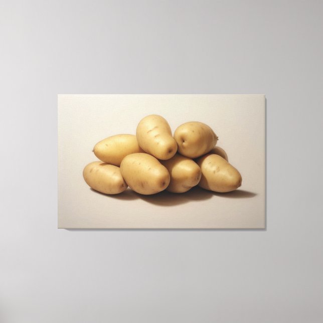 Eine Pile Kartoffeln Leinwanddruck (Vorderseite)