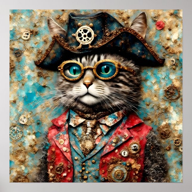 Eine Piratenkatze Poster (Vorne)